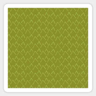 Olive Green Simple Mountain Pattern Sticker